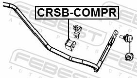 Febest Stabilisatorstang rubber CRSB-COMPR