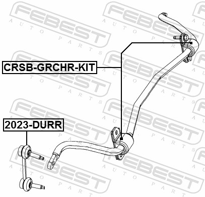 Febest Stabilisatorstang bevestigingset CRSB-GRCHR-KIT