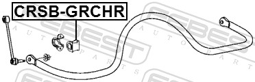 Febest Stabilisatorstang rubber CRSB-GRCHR