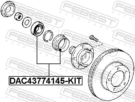 Febest Wiellager DAC43774145-KIT