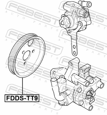 Febest Servopomppoelie (Riemschijf) FDDS-TT9