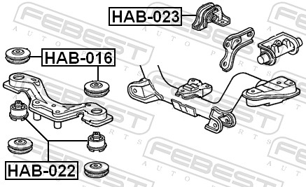 Febest Differentieel keerring HAB-022