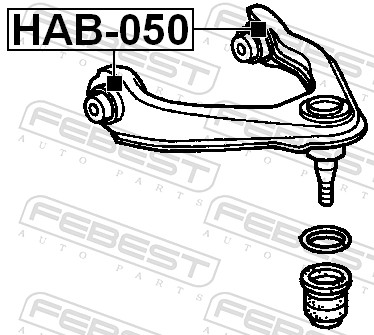 Febest Draagarm-/ reactiearm lager HAB-050