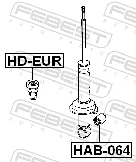 Febest Schokdemper bus HAB-064