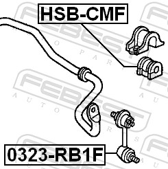 Febest Stabilisatorstang rubber HSB-CMF