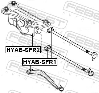 Febest Draagarm-/ reactiearm lager HYAB-SFR1