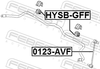 Febest Stabilisatorstang rubber HYSB-GFF