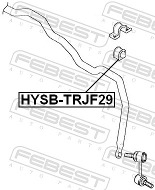 Febest Stabilisatorstang rubber HYSB-TRJF29