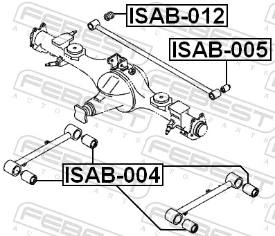 Febest Draagarm-/ reactiearm lager ISAB-004