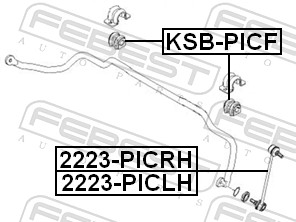 Febest Stabilisatorstang rubber KSB-PICF