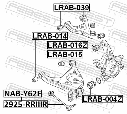 Febest Draagarm-/ reactiearm lager LRAB-015