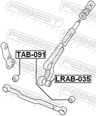 Febest Draagarm-/ reactiearm lager LRAB-035