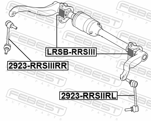 Febest Stabilisatorstang rubber LRSB-RRSIII