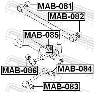 Febest Draagarm-/ reactiearm lager MAB-085