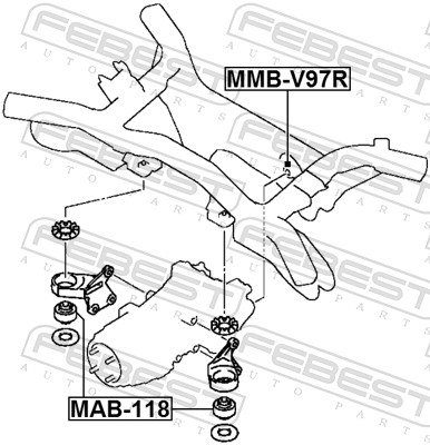 Febest Differentieel keerring MAB-118