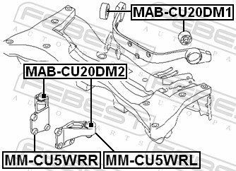 Febest Differentieel keerring MAB-CU20DM2