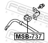 Febest Stabilisatorstang rubber MSB-737