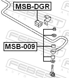 Febest Stabilisatorstang rubber MSB-DGR