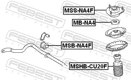 Febest Veerpootlager & rubber MSS-NA4F