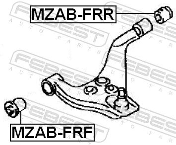 Febest Draagarm-/ reactiearm lager MZAB-FRR