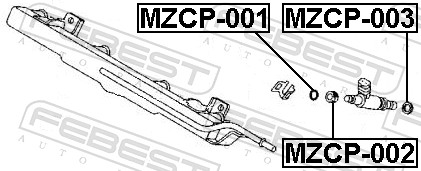 Febest Verstuiverhouder pakking MZCP-002