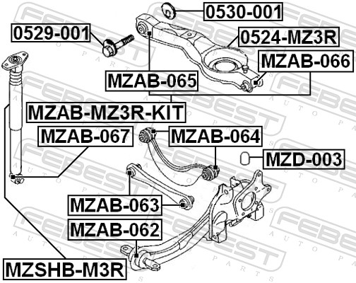 Febest Aanslagrubber vering MZD-003