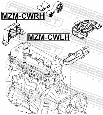 Febest Motorsteun MZM-CWRH