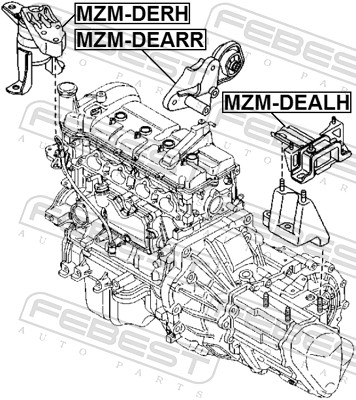 Febest Motorsteun MZM-DEARR