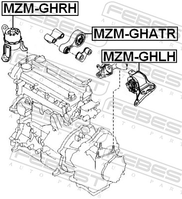 Febest Motorsteun MZM-GHATR