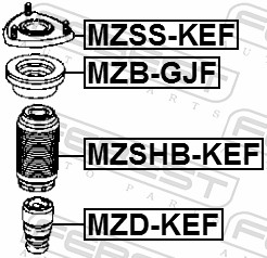 Febest Stofkap schokdemper MZSHB-KEF