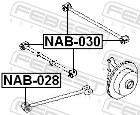 Febest Draagarm-/ reactiearm lager NAB-028