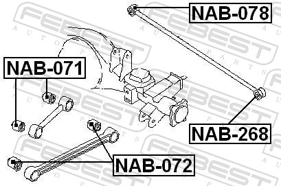 Febest Draagarm-/ reactiearm lager NAB-071