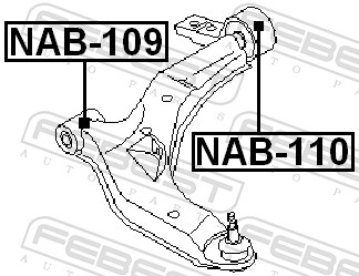 Febest Draagarm-/ reactiearm lager NAB-110