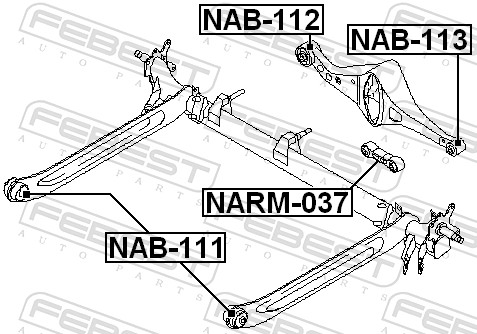 Febest Draagarm-/ reactiearm lager NAB-111