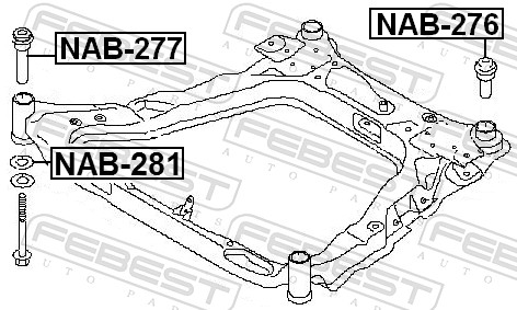 Febest Draagarm-/ reactiearm lager NAB-277