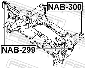 Febest Draagarm-/ reactiearm lager NAB-300