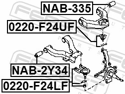 Febest Draagarm-/ reactiearm lager NAB-335