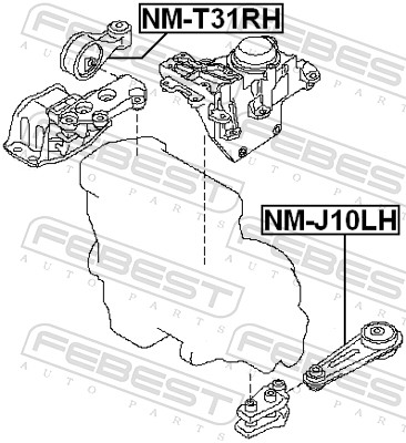 Febest Motorsteun NM-T31RH