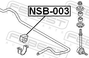 Febest Stabilisatorstang rubber NSB-003