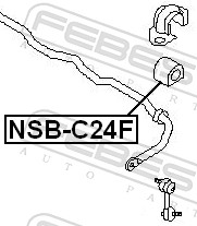 Febest Stabilisatorstang rubber NSB-C24F