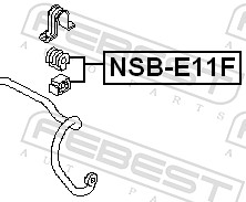 Febest Stabilisatorstang rubber NSB-E11F