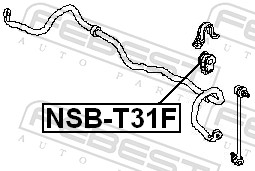 Febest Stabilisatorstang rubber NSB-T31F