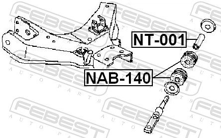 Febest Draagarmlager bus NT-001