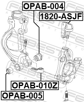 Febest Draagarm-/ reactiearm lager OPAB-004