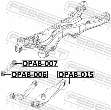 Febest Draagarm-/ reactiearm lager OPAB-015