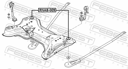 Febest Draagarm-/ reactiearm lager RNAB-009