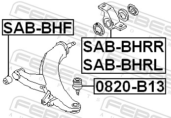 Febest Draagarm-/ reactiearm lager SAB-BHF