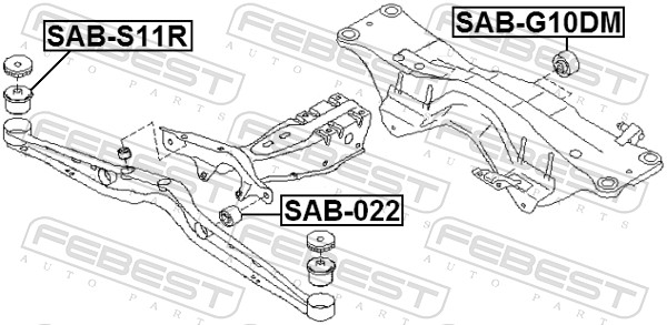 Febest Differentieel keerring SAB-G10DM