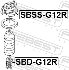 Febest Aanslagrubber vering SBD-G12R