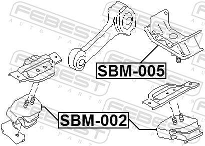 Febest Ophangrubber automaatbak SBM-005